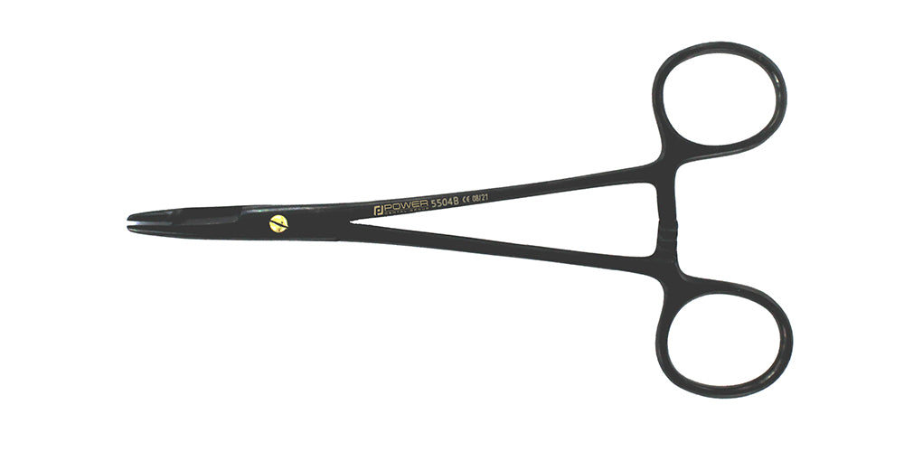 Straight Needle Holder Olsen-Hegar - T/C, Black Titanium, 15 cm