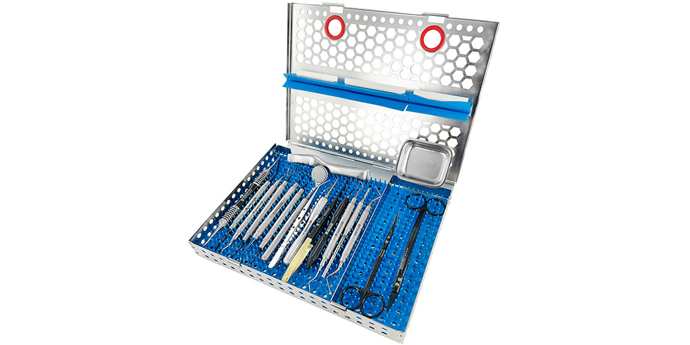 Surgical Cassette with Rack & Partition - Holds 15+ Instruments