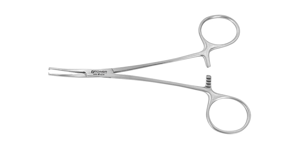 Hemostatic Forceps Micro-Halsted - 12.5 cm, Curved with 1x2 Teeth