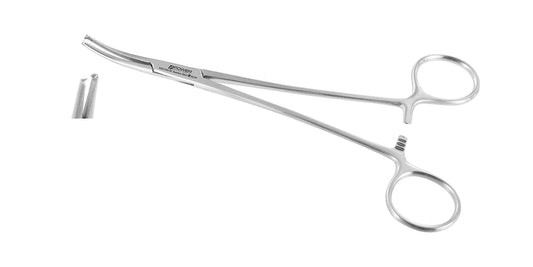 Hemostatic Forceps Halsted - Curved, Flat Tip, 18.5 cm