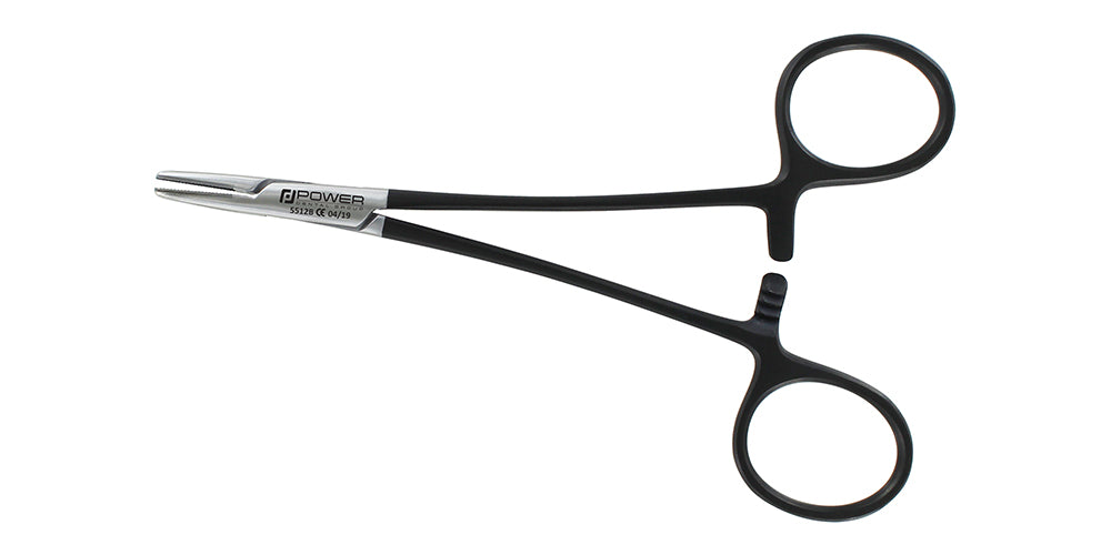 Straight Needle Holder Halsey - T/C, Black Edition, 13 cm
