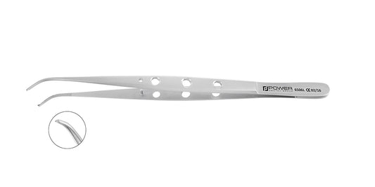 Tweezers Tissue Forceps Microsurgical - Curved Teeth 1x2, 15 cm (6")