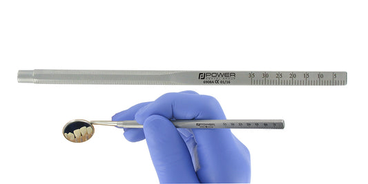 Mirror Handle - Thin Octagon, Cone Socket, with Ruler