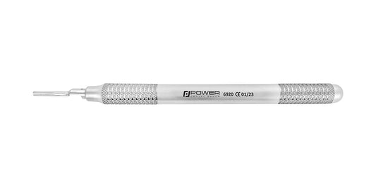 Scalpel Handle 6EZ - Flat Grip Ø10 mm, 15.2 cm, Stainless Steel