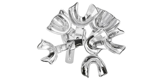 Impression Tray - Solid, Full Denture, Set of 8 (Upper & Lower)