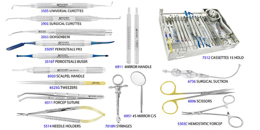 Crown Lengthening & Ridge Augmentation Kit - 16 Pieces