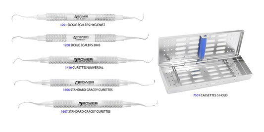 Scaler & Curette Kit – Set of 6 with Cassette